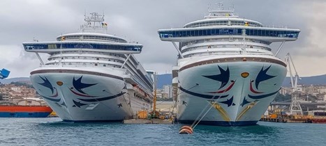 P&O Cruises Australia’s Pacific Encounter Sails for Home after Historic Encounter with Sister Ship Pacific Adventure (Image - June 2022)